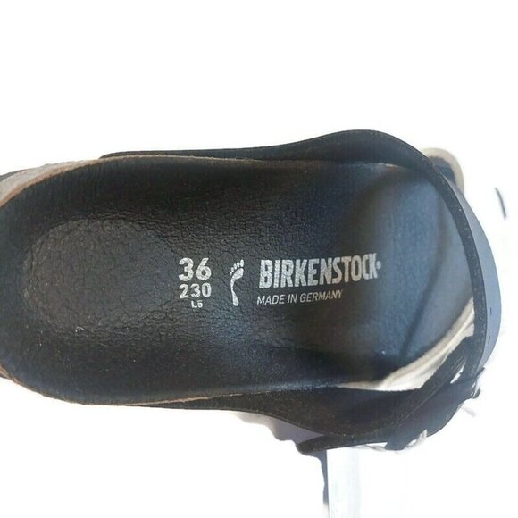 Birkenstock Arizona Split Birko-Flor Sandals Womens Size 5 Black White EU 36 - Picture 2 of 10